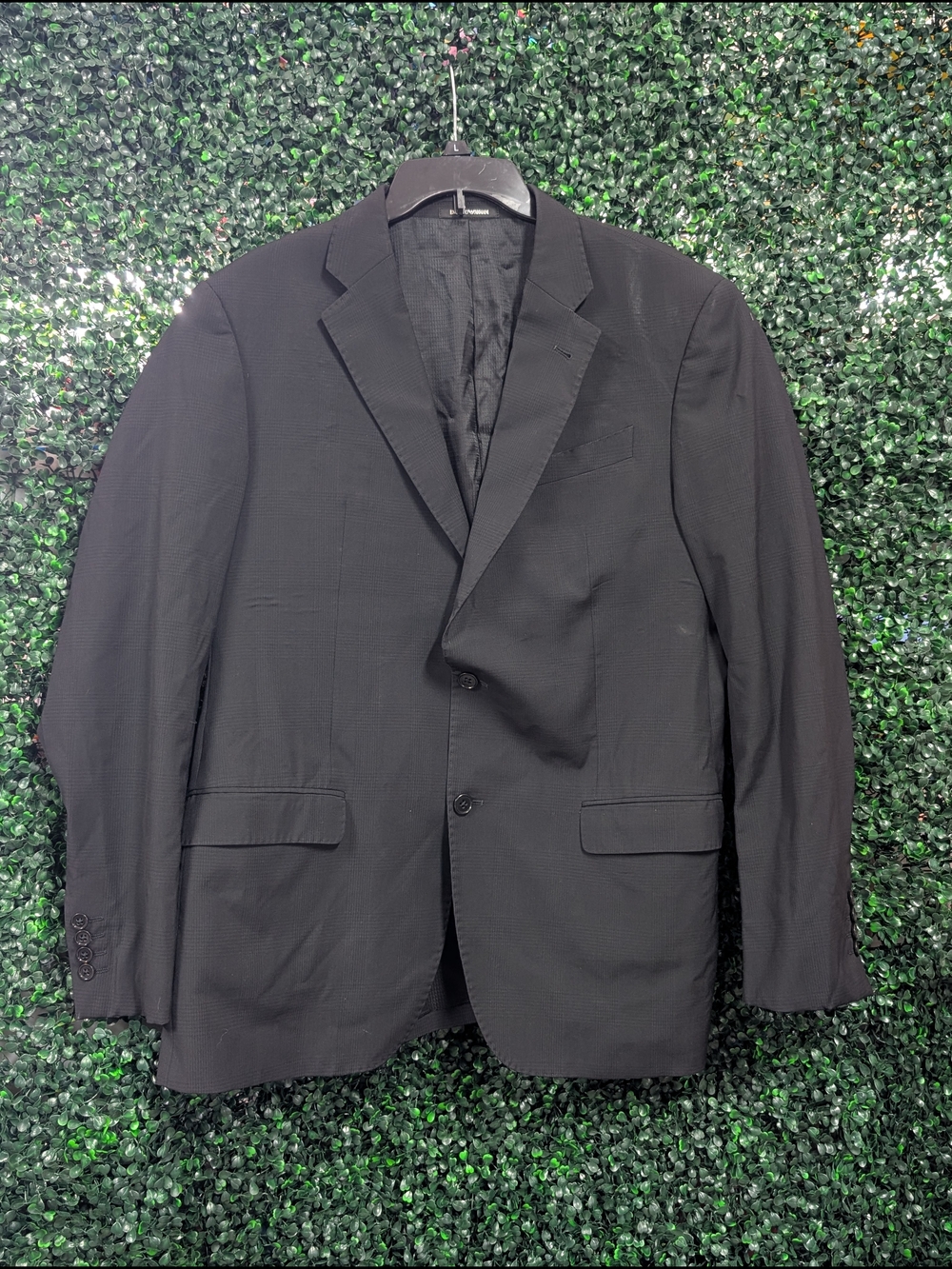 Emporio Armani G Line Black Men's Two-Button Suit Jacket- Damage